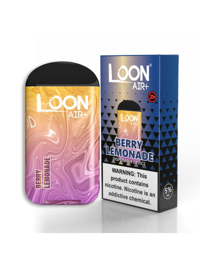Loon Air Plus | 6000 Puffs Disposables | 80ml nico salt | Berry Lemonade - 10PK