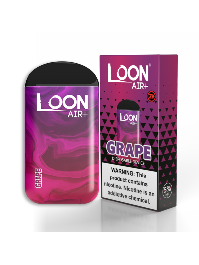 Loon Air Plus | 6000 Puffs Disposables | 80ml nico salt | Grape - 10PK