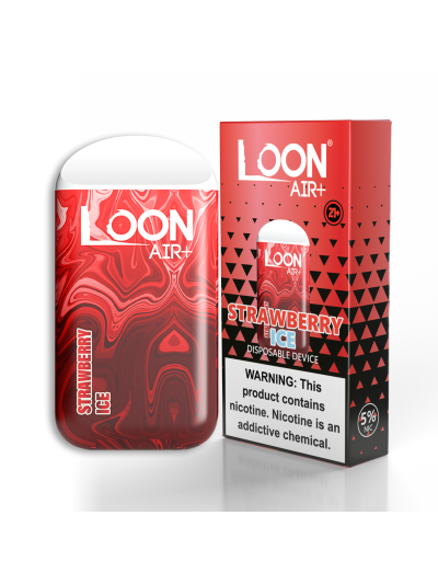 Loon Air Plus | 6000 Puffs Disposables | 80ml nico salt | Strawberry Ice - 10PK