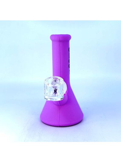 aLeaf Silicone Small Beaker Waterpipe purple (6 pc minimum order)