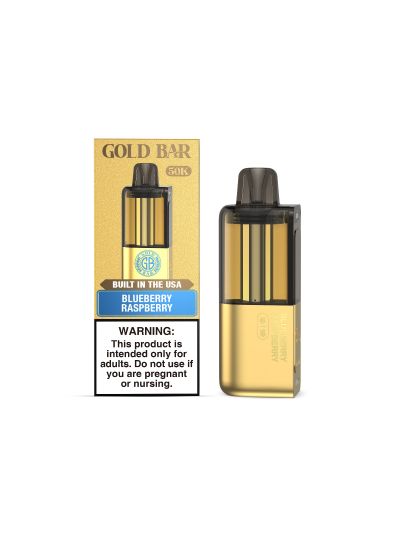Gold Bar Max 50K Disposable Pod — Blueberry Raspberry