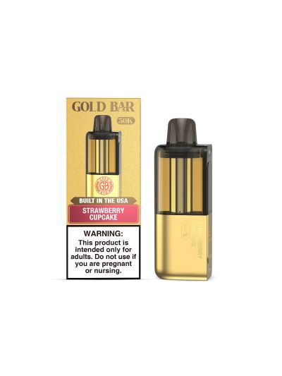 Gold Bar Max 50K Disposable Pod — Strawberry Cupcake