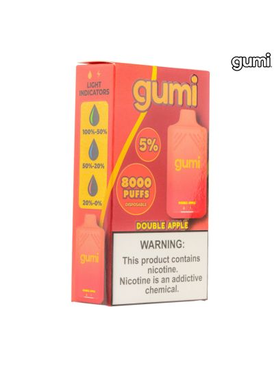 STNR Gumi Vape Nicotine Disposable 5% - Double Apple  - 5ct box