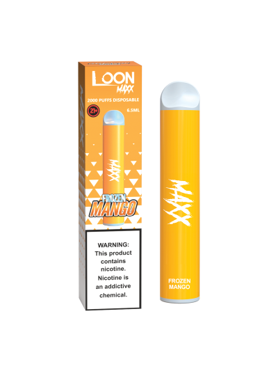 Loon Maxx | 2000 Puffs Disposables | 65ml nico salt | Frozen Mango - 10PK
