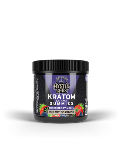 MYSTIC LABS MIXED BERRY KRATOM GUMMIES - (30CT) 900MIT (6 jars per box)