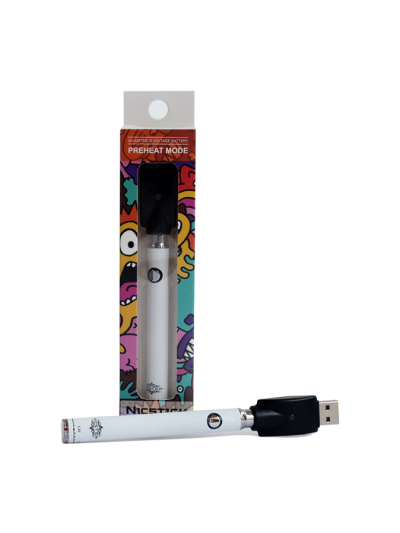 NicStick 380mah Variable Voltage Battery - (White) - 20 Count Display Box